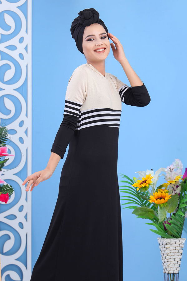 Elbise Siyah Taş - 03 5147 Bej - 5147