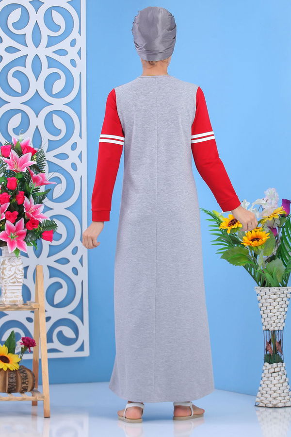 Elbise Siyah Kırmızı - 5122 Kırmızı