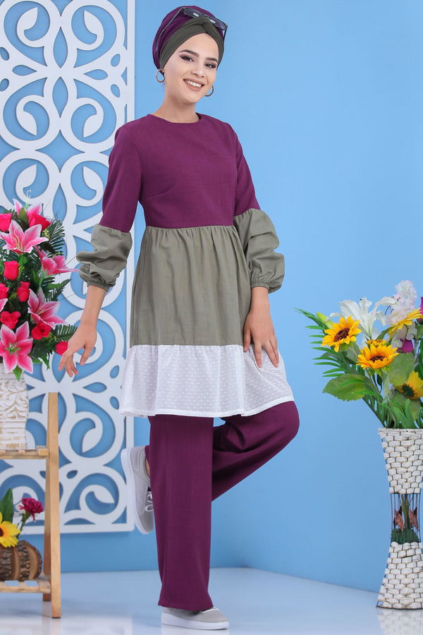 Tunik Pantolon Mor - 02 7594 Mor - 7594 MOR