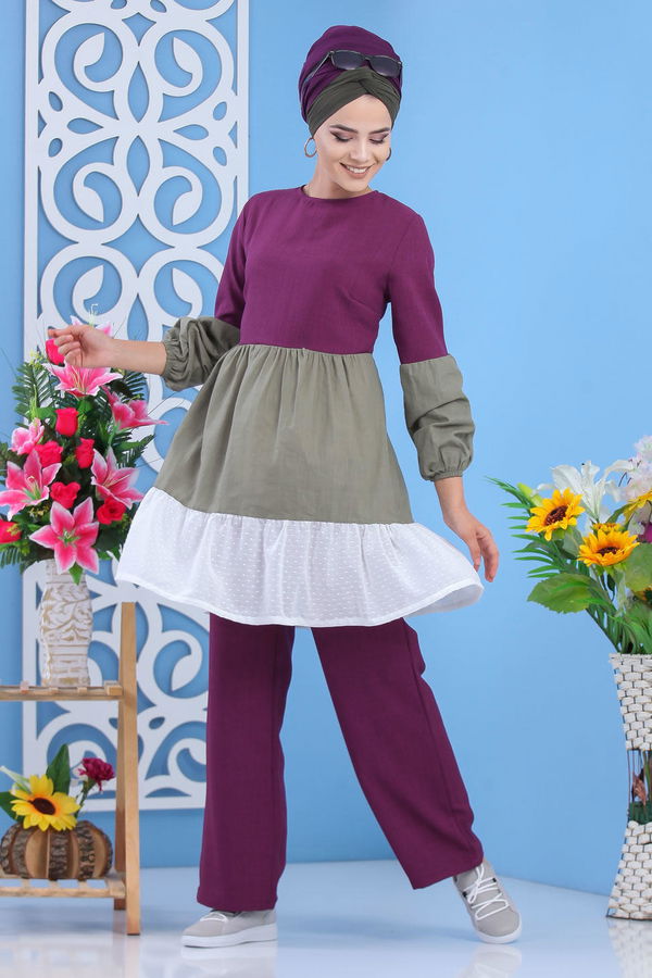 Tunik Pantolon Mor - 02 7594 Mor - 7594 MOR