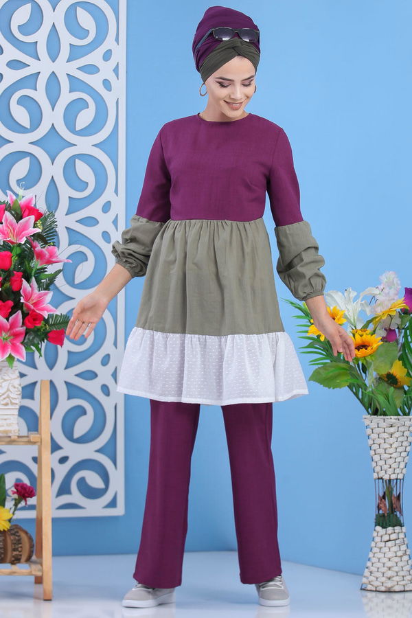 Tunik Pantolon Mor - 02 7594 Mor - 7594 MOR