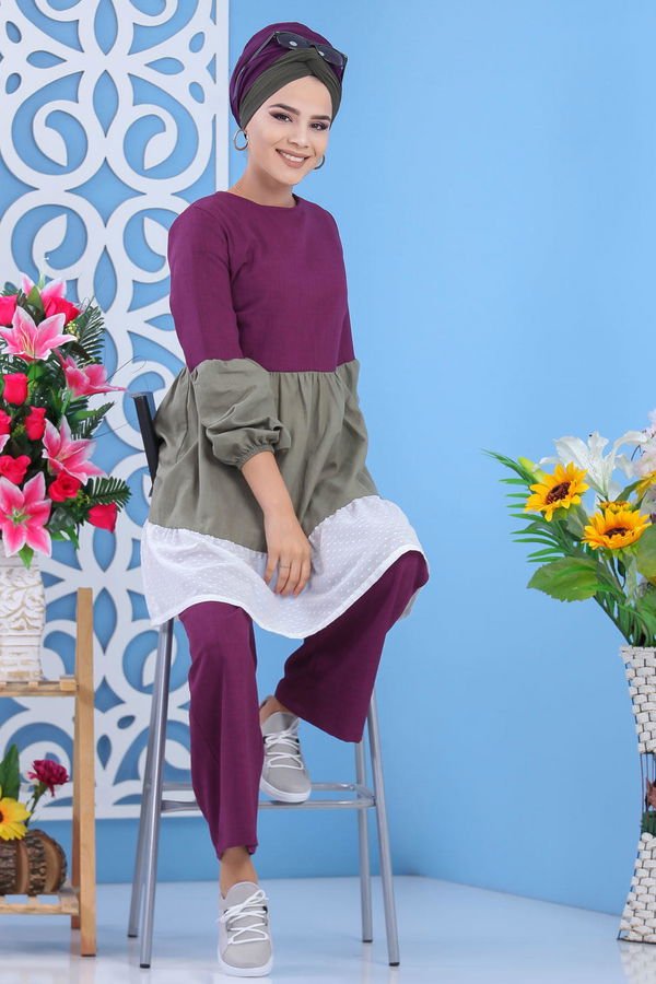 Tunik Pantolon Mor - 02 7594 Mor - 7594 MOR