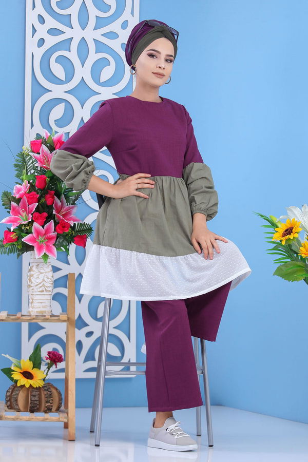 Tunik Pantolon Mor - 02 7594 Mor - 7594 MOR
