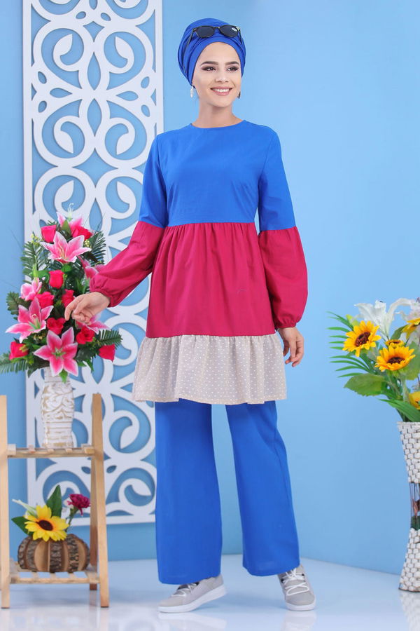 Tunik Pantolon Mavi - 02 7594 Mavi - 7594 MAVİ