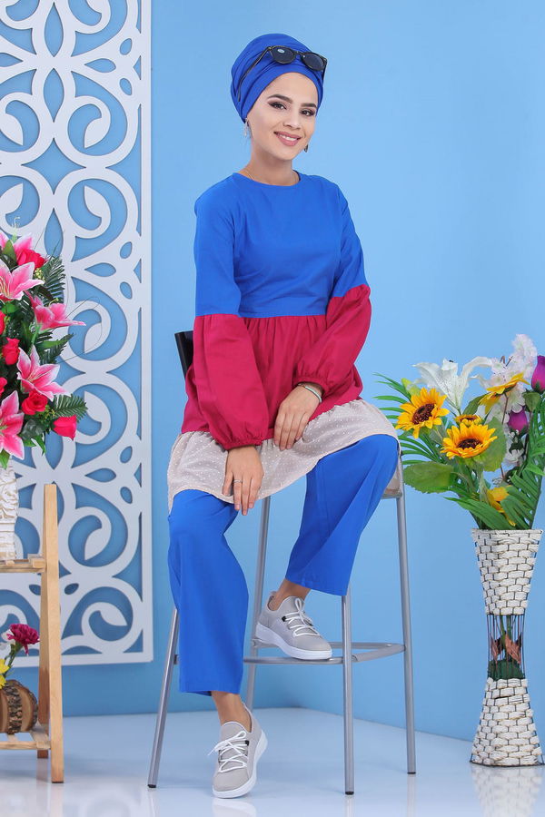 Tunik Pantolon Mavi - 02 7594 Mavi - 7594 MAVİ