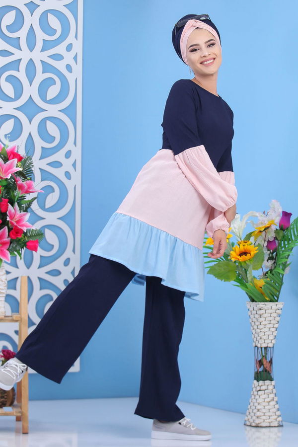 Tunik Pantolon Lacivert - 02 7599 Lacivert - 7599