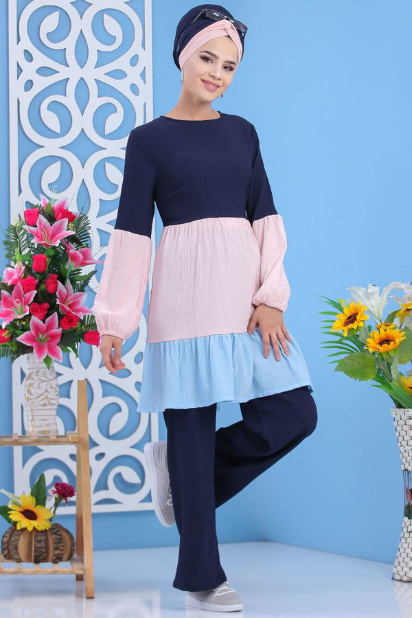 Tunik Pantolon Lacivert - 02 7599 Lacivert - 7599