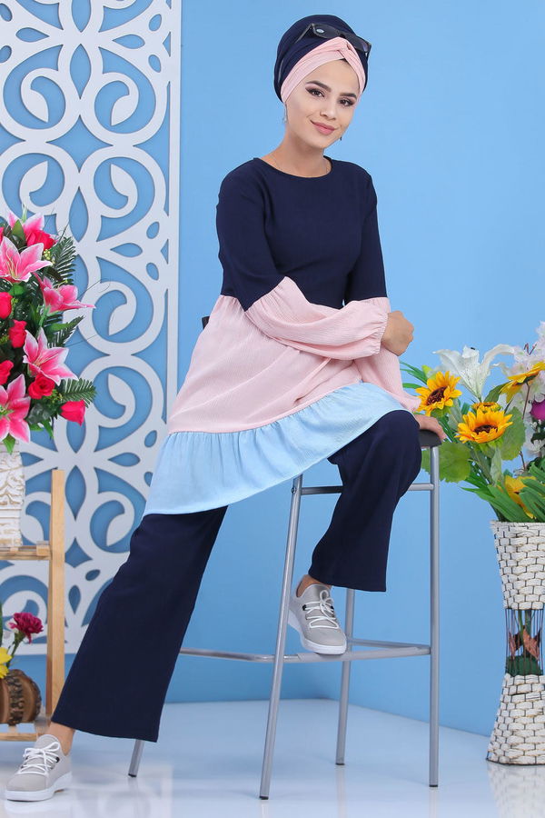 Tunik Pantolon Lacivert - 02 7599 Lacivert - 7599