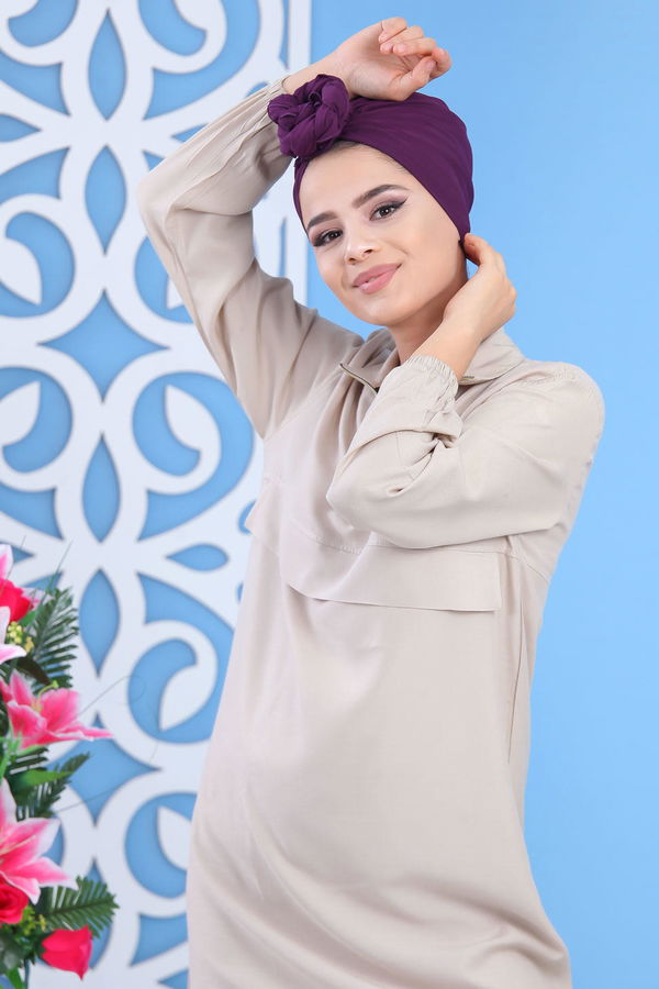 Tunik Pantolon Pudra  Bej - 7601 BEJ