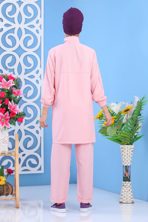 Tunik Pantolon Pudra  Pembe - 7601 PEMBE