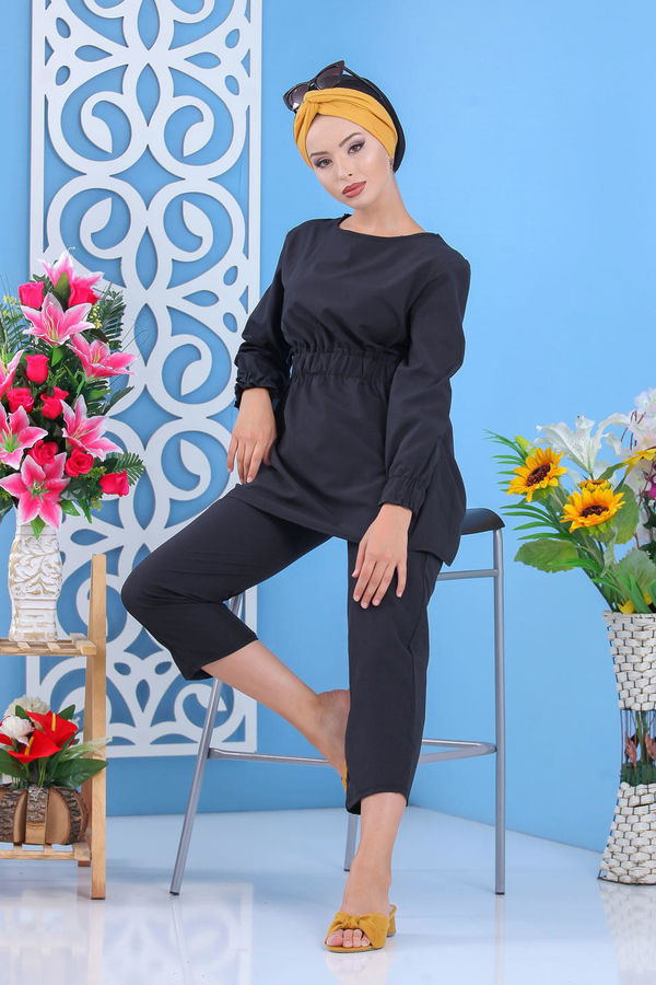 Tunik Pantolon Siyah  Siyah - 7644 SİYAH