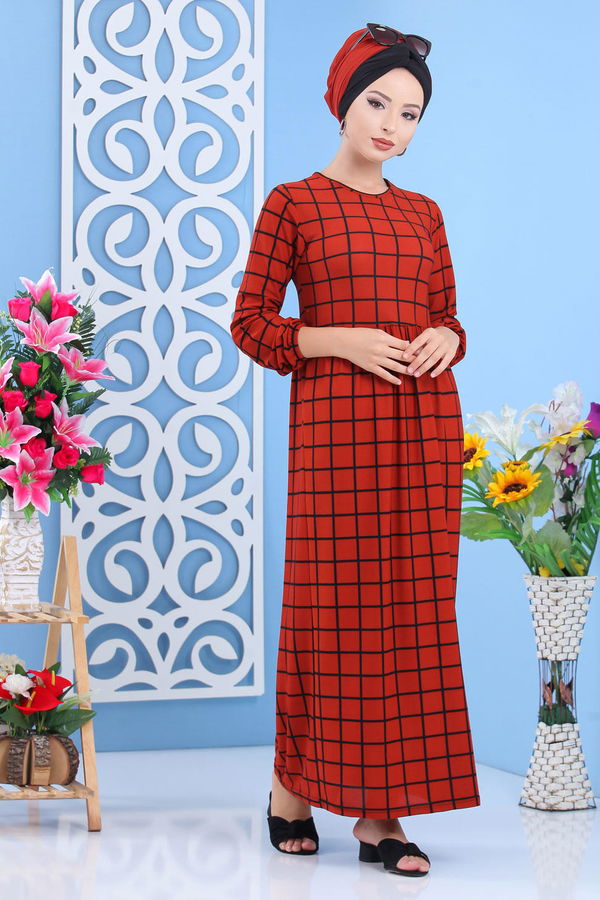 Kareli Elbise Kiremit - 02 7055 Kiremit - 7055