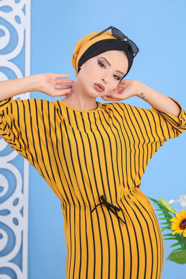 Elbise Haki Sarı - 5149