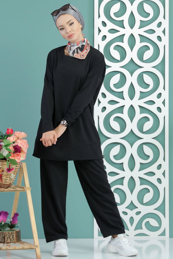 Tunik Pantolon Siyah  Siyah - 7652 SİYAH