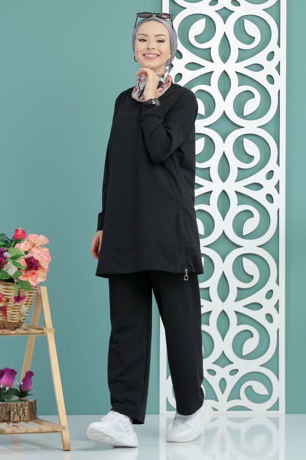 Tunik Pantolon Siyah  Siyah - 7652 SİYAH
