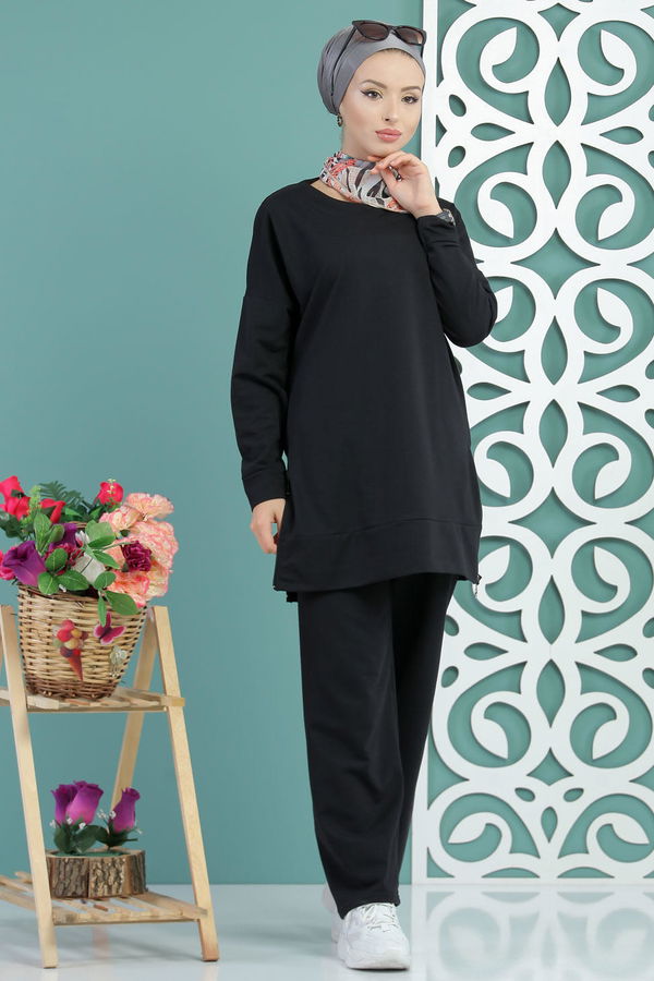 Tunik Pantolon Siyah  Siyah - 7652 SİYAH