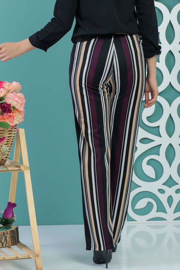 Pantolon Kemer Haki Mor - 1235 MOR