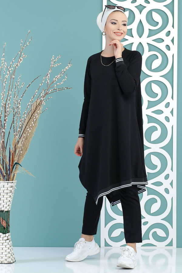 Tunik Pantolon Siyah - 02 7663 Siyah - 7663