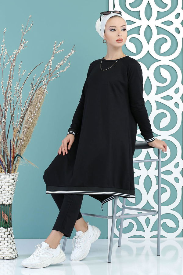 Tunik Pantolon Siyah - 02 7663 Siyah - 7663