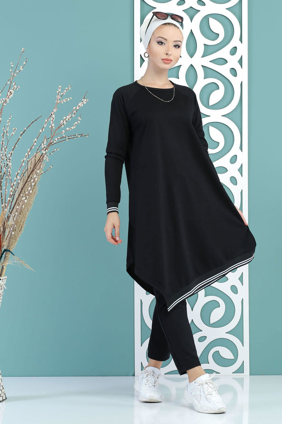 Tunik Pantolon Siyah - 02 7663 Siyah - 7663
