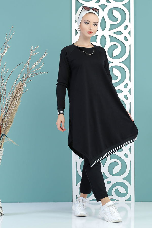 Tunik Pantolon Siyah - 02 7663 Siyah - 7663
