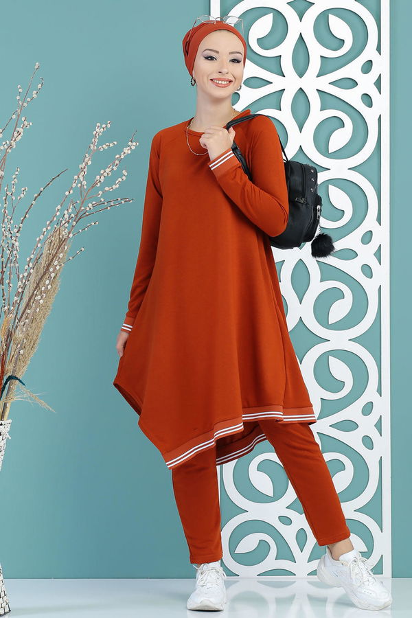 Tunik Pantolon Kiremit - 02 7663 Kiremit - 7663 KİREMİT