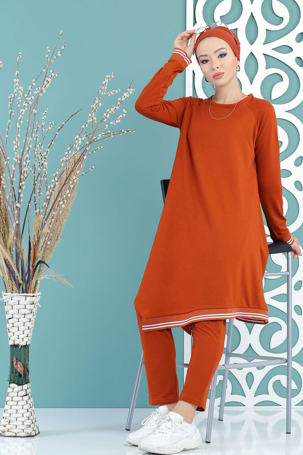 Tunik Pantolon Kiremit - 02 7663 Kiremit - 7663 KİREMİT