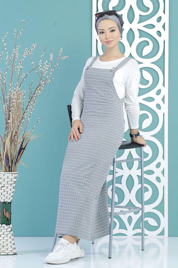 Kareli Salopet Gri - 02 7668 Gri - 7668 GRİ