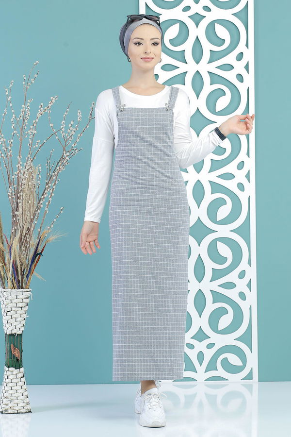 Kareli Salopet Gri - 02 7668 Gri - 7668 GRİ