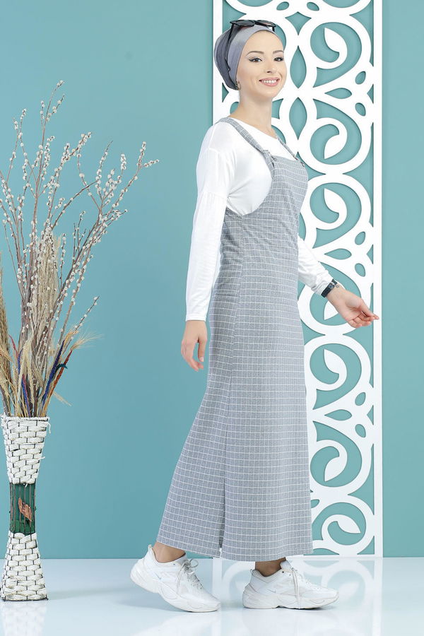 Kareli Salopet Gri - 02 7668 Gri - 7668 GRİ