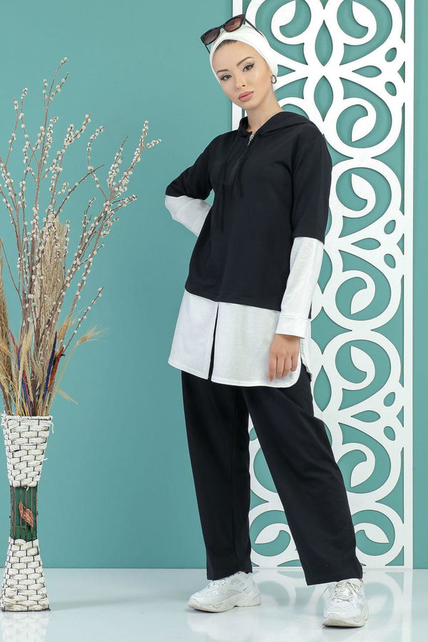 Tunik Pantolon Siyah Siyah - 7666 SİYAH