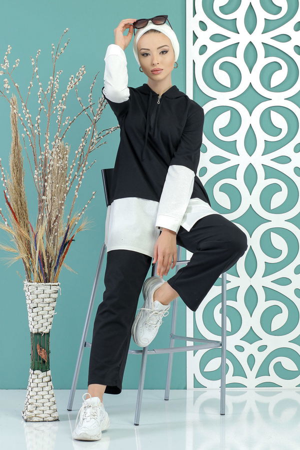 Tunik Pantolon Siyah Siyah - 7666 SİYAH