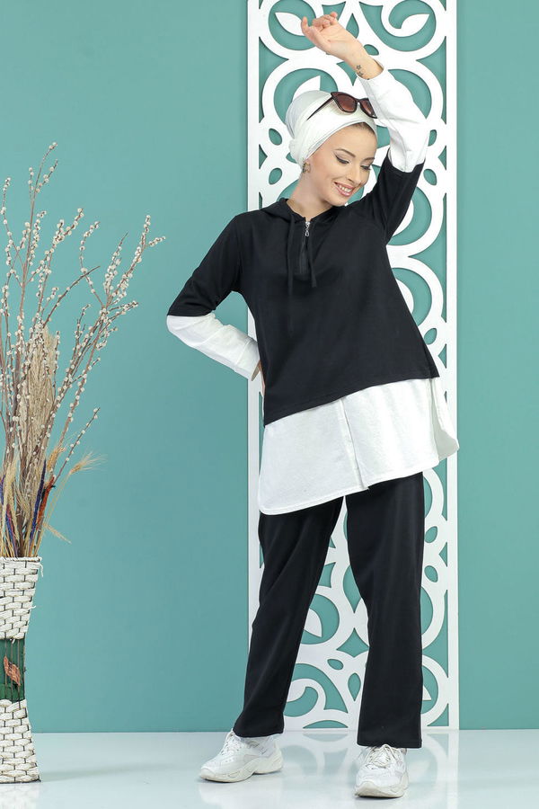 Tunik Pantolon Siyah Siyah - 7666 SİYAH