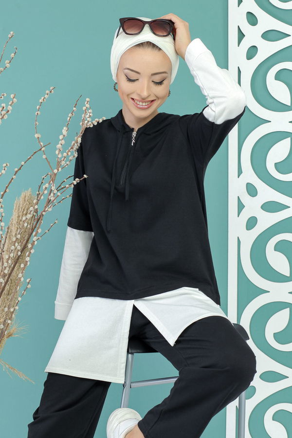 Tunik Pantolon Siyah Siyah - 7666 SİYAH