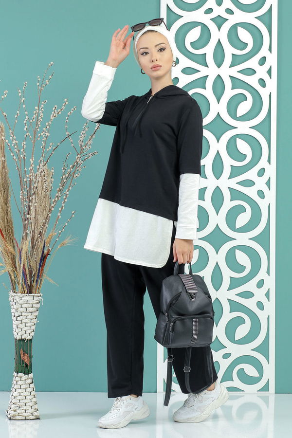 Tunik Pantolon Siyah Siyah - 7666 SİYAH