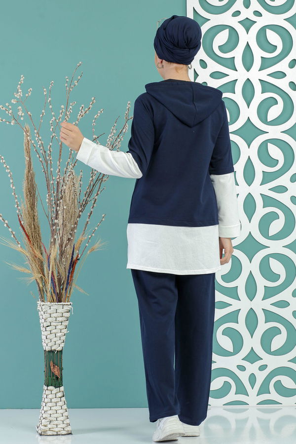Tunik Pantolon Siyah Lacivert - 7666 LACİVERT