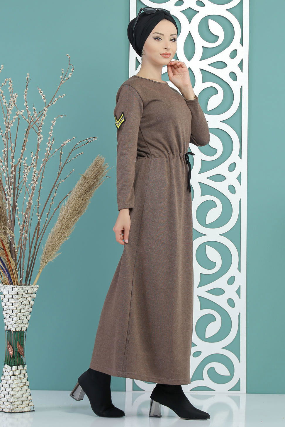 Elbise Siyah  Vizon - 5158 VİZON