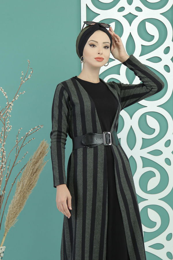 Hırka Jile Kemer Haki Haki - 5157 HAKİ