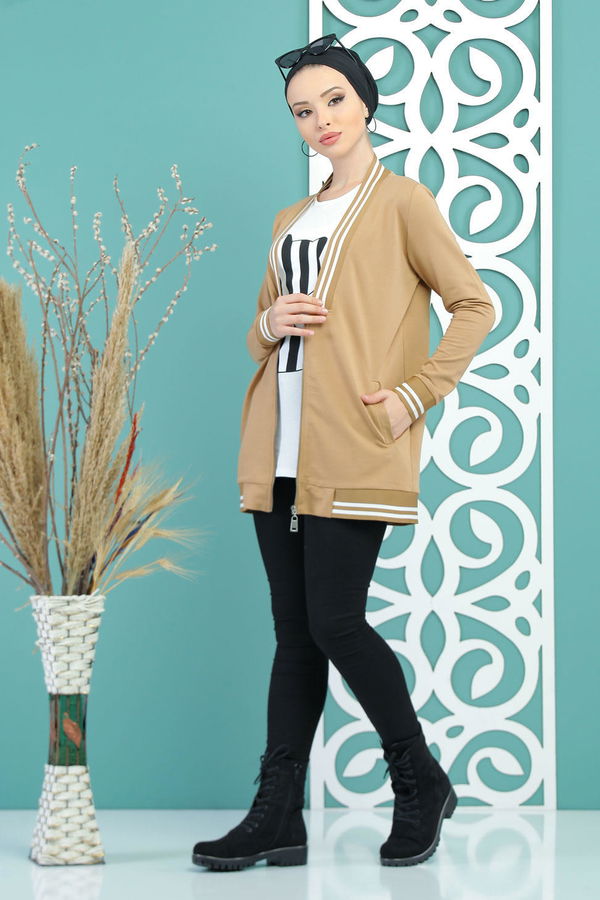 Hırka Tunik Siyah Taba - 7719