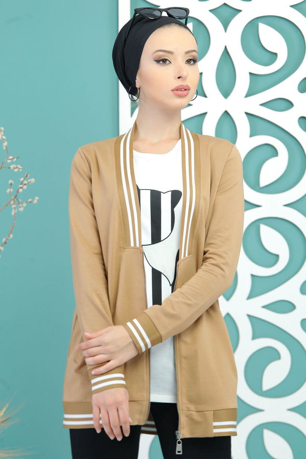 Hırka Tunik Siyah Taba - 7719