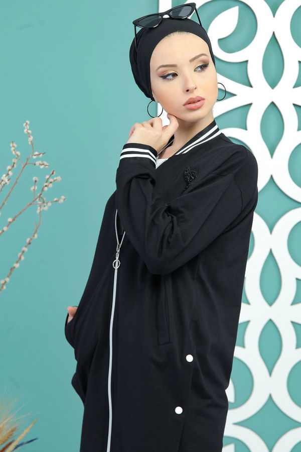 Hırka Tunik Siyah Siyah - 7718 SİYAH