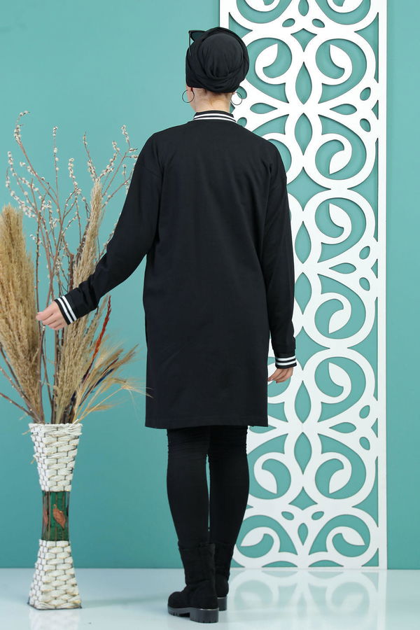Hırka Tunik Siyah Siyah - 7718 SİYAH