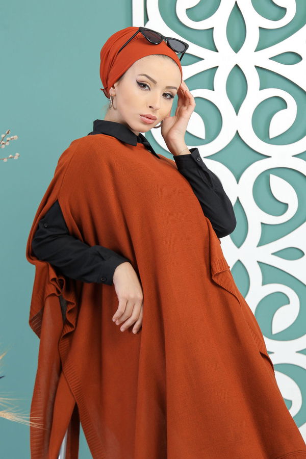 Triko Panço Siyah Kiremit - 7723 KİREMİT