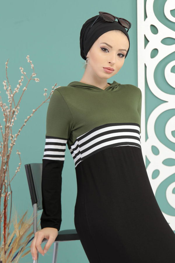 Elbise Haki Haki - 5147 HAKİ