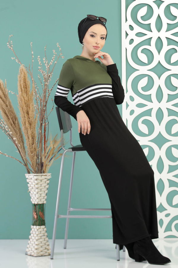 Elbise Haki Haki - 5147 HAKİ