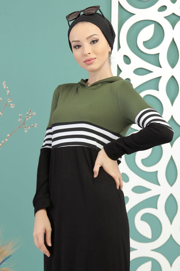 Elbise Haki Haki - 5147 HAKİ