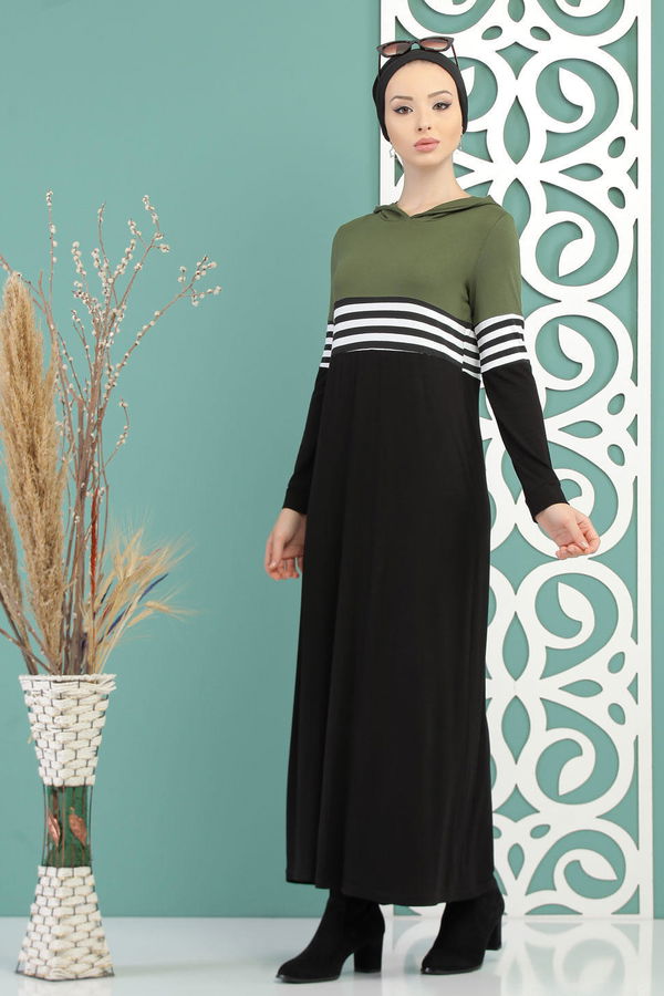 Elbise Haki Haki - 5147 HAKİ