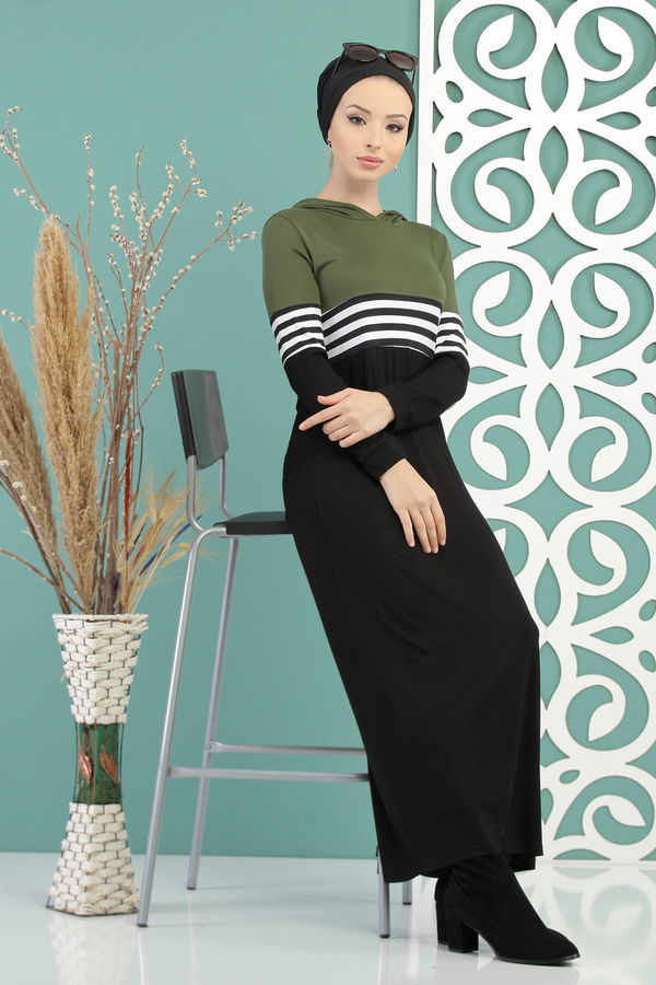 Elbise Haki Haki - 5147 HAKİ