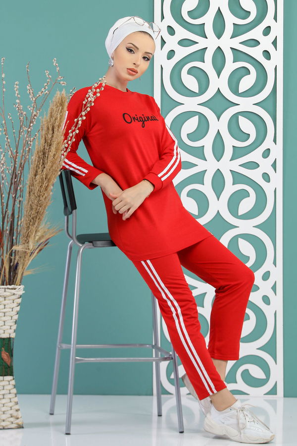 Tunik Pantolon  Kırmızı - 7734 Kırmızı
