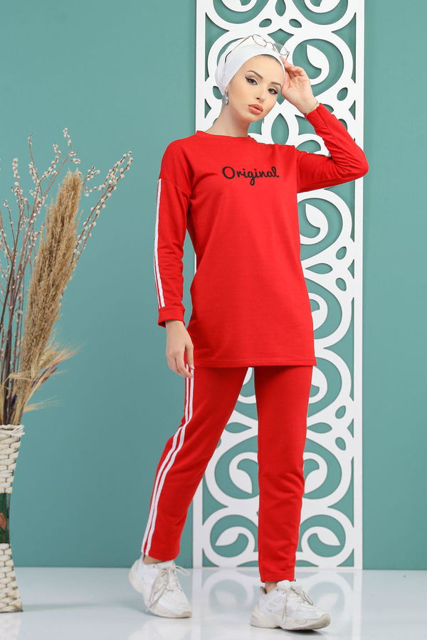 Tunik Pantolon  Kırmızı - 7734 Kırmızı